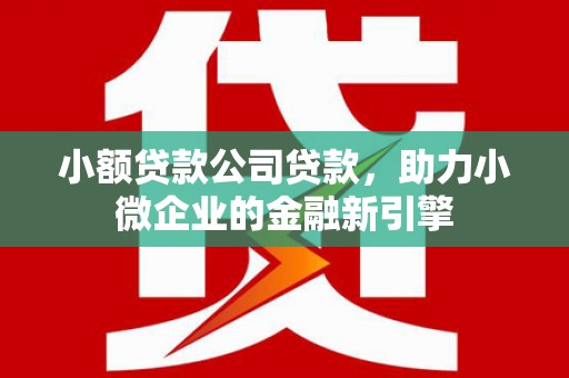钟楼小额贷款公司贷款，助力小微企业的金融新引擎
